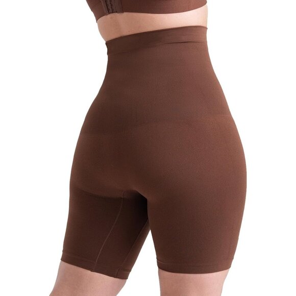 🆕 Women Brown Tummy Control Underwear Every Day High Waisted Body Shaper Shorts - Picture 1 of 9